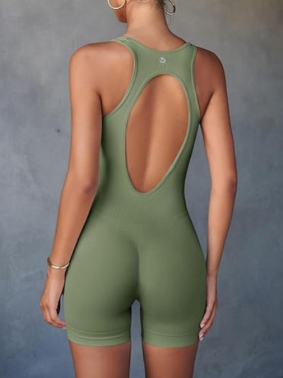 Fisoew Womens One Piece Jumpsuits Racer