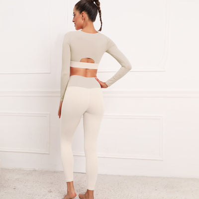 Zip Long Sleeve Pants Yoga Suit