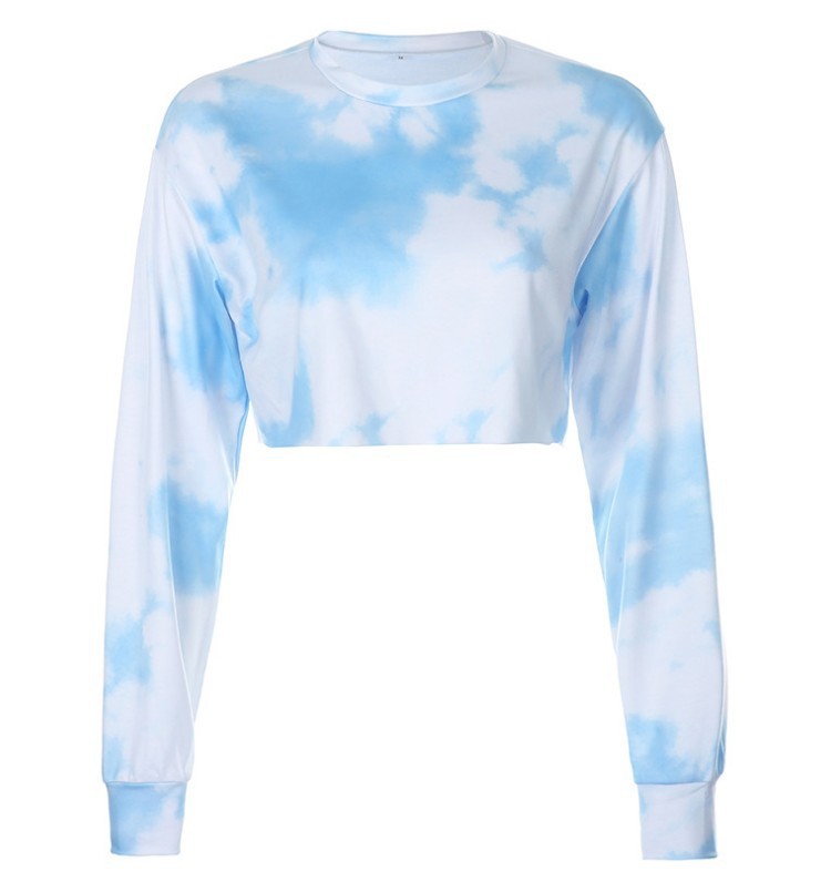 Tie-dye cropped sweatshirt