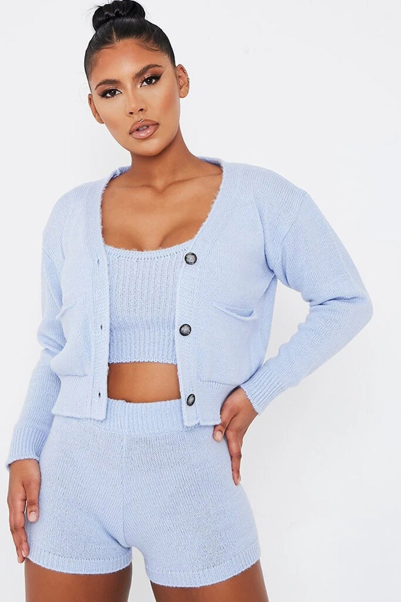Sexy Crop Shorts Set