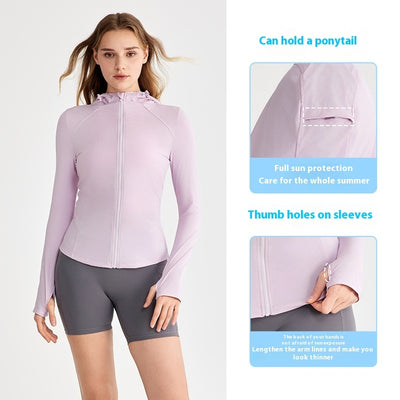 Slim-fit Sun Protection Clothing Women's UV Protection Hooded Sun Protection