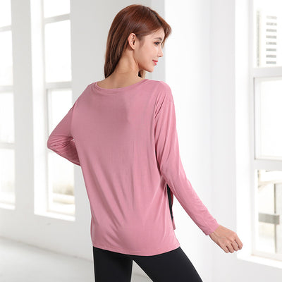 Women's Casual Loose Long Sleeve Yoga Wear Tops
