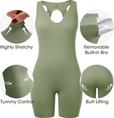 Fisoew Womens One Piece Jumpsuits Racer