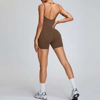 Fashion Personality Yoga Straps One-piece Women Jumpsuits