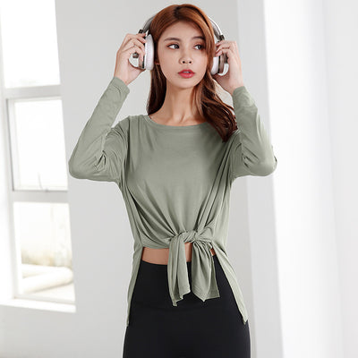 Women's Casual Loose Long Sleeve Yoga Wear Tops