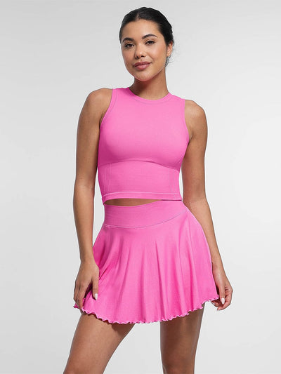 Seamless Top with Built-in Bra & Removable Cups