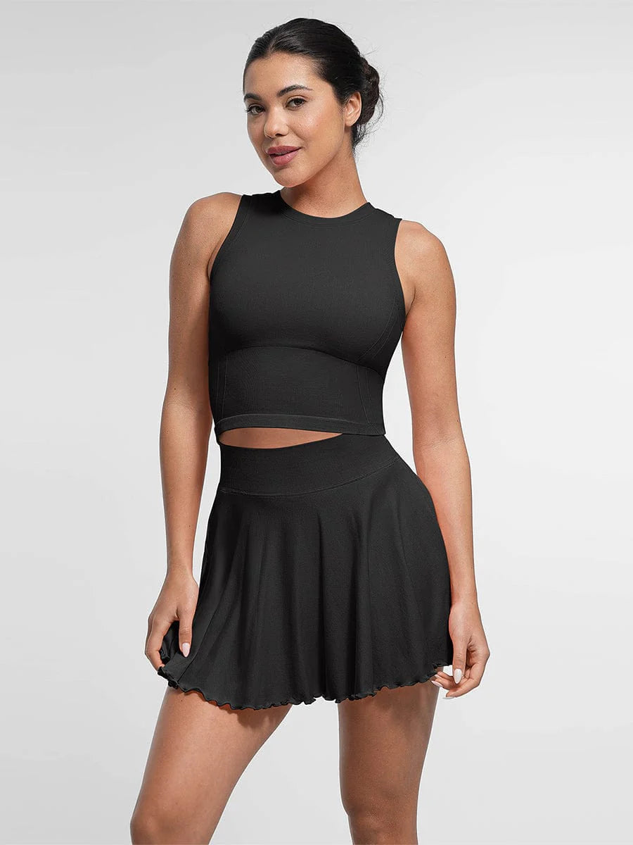 Seamless Top with Built-in Bra & Removable Cups
