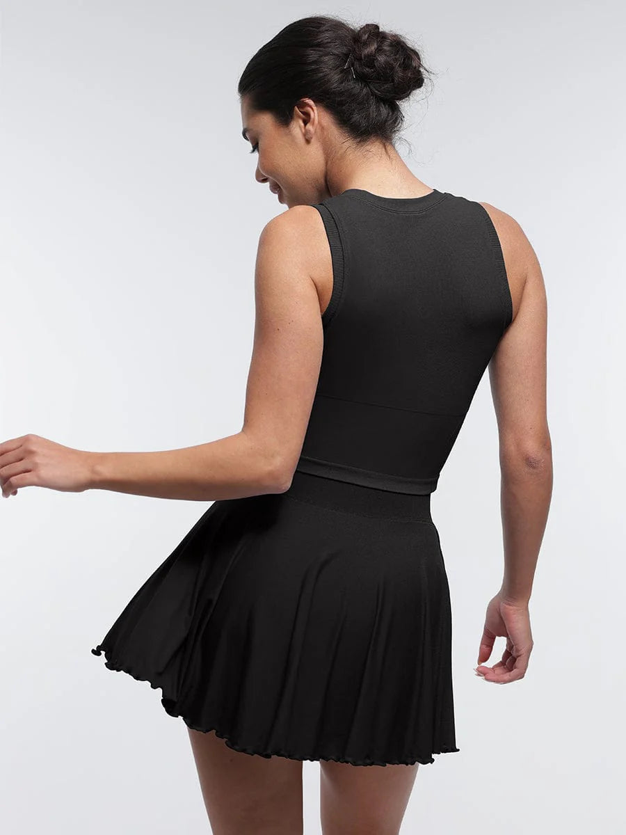 Seamless Top with Built-in Bra & Removable Cups