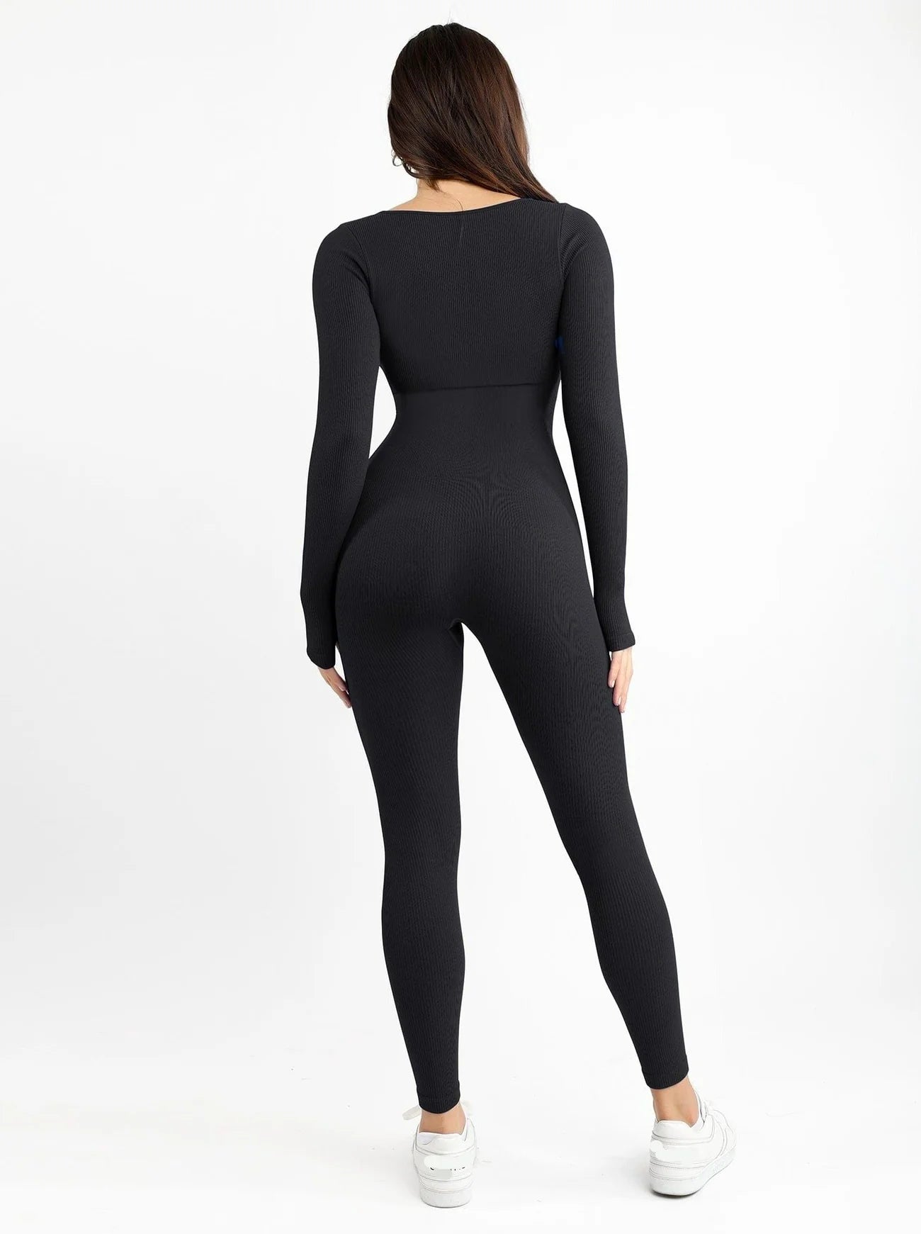 Seamless Body-Hugging Long Sleeve Jumpsuit