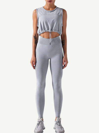 2-Piece Seamless Tank and High-Waisted Leggings Set