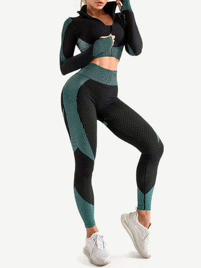 2 Piece Patchwork Fitness Set for Women