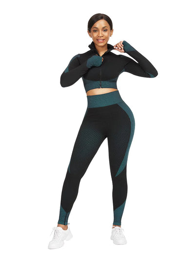 2 Piece Patchwork Fitness Set for Women