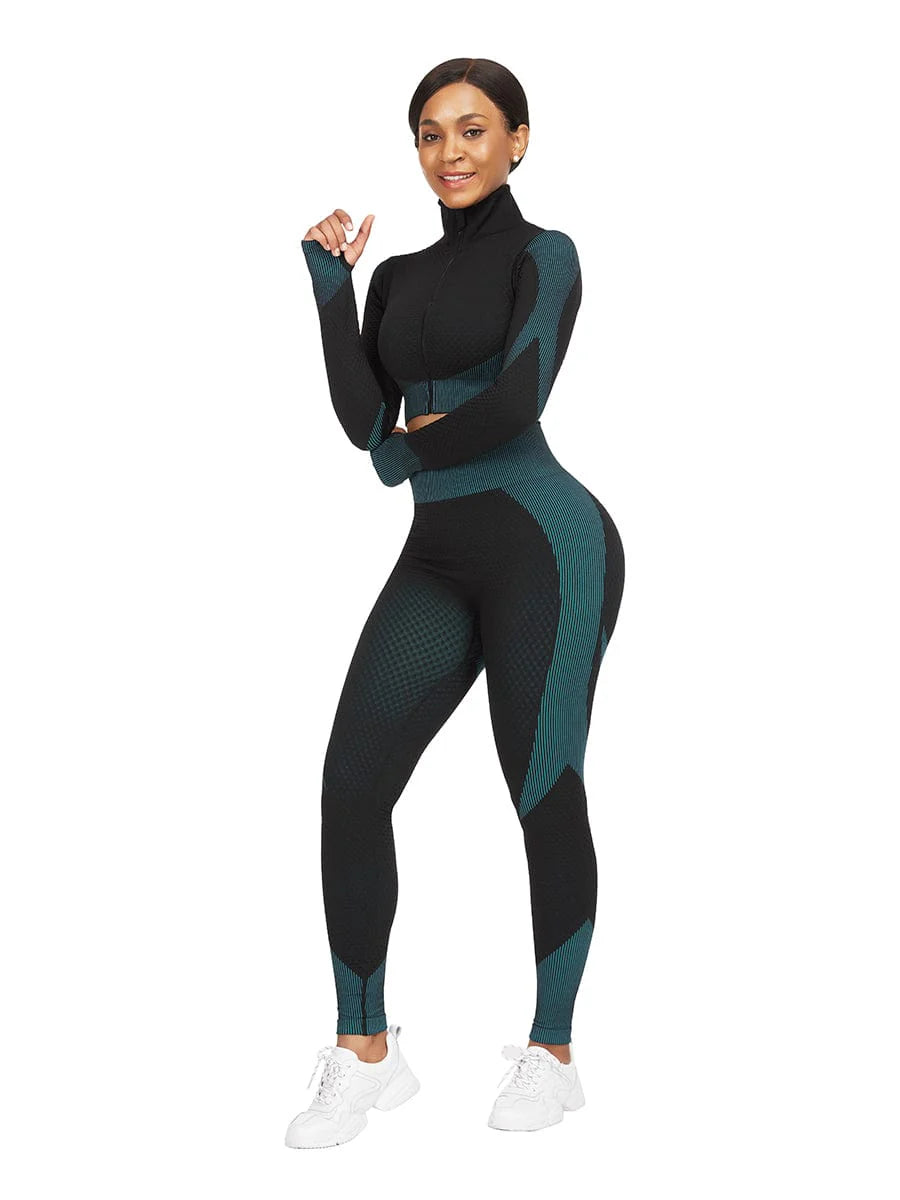 2 Piece Patchwork Fitness Set for Women
