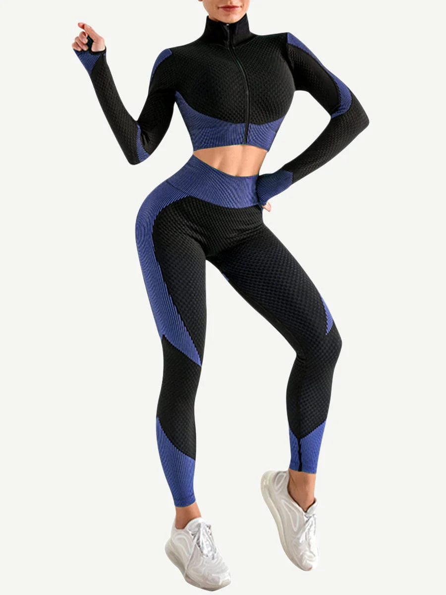 2 Piece Patchwork Fitness Set for Women