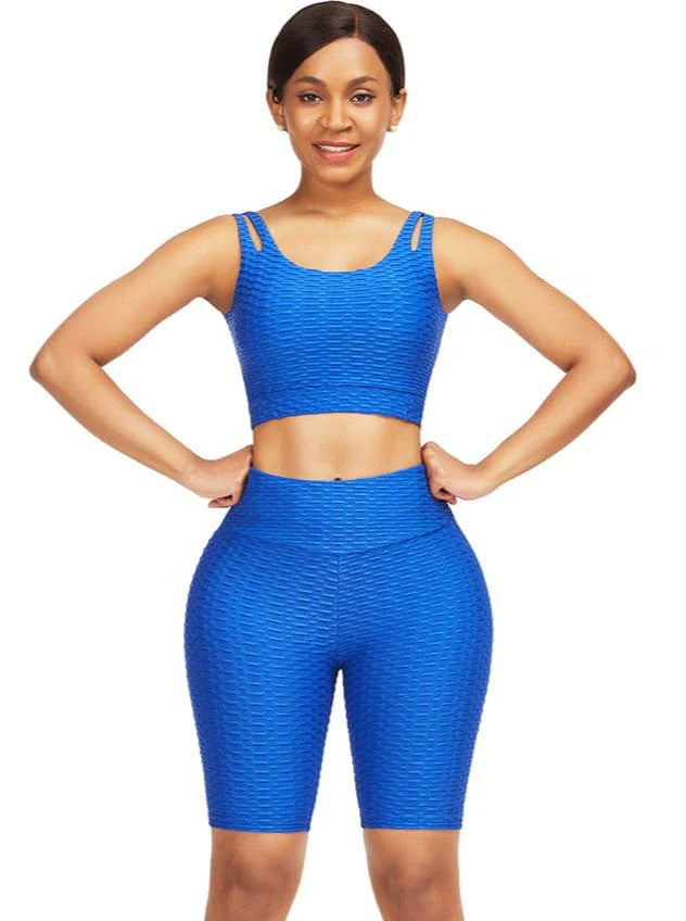 Jacquard Cropped Gym Set for Women