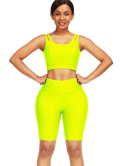 Jacquard Cropped Gym Set for Women