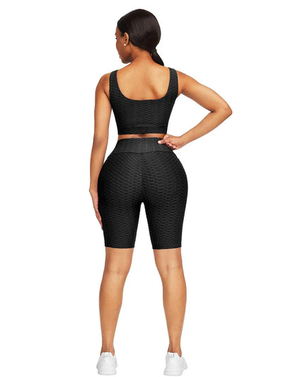 Jacquard Cropped Gym Set for Women