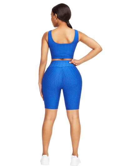 Jacquard Cropped Gym Set for Women