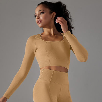 Knitted Long Sleeve Yoga Wear