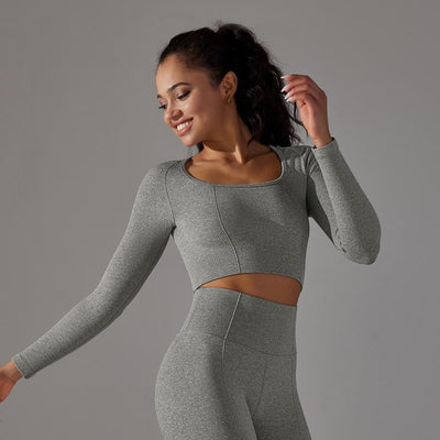 Knitted Long Sleeve Yoga Wear