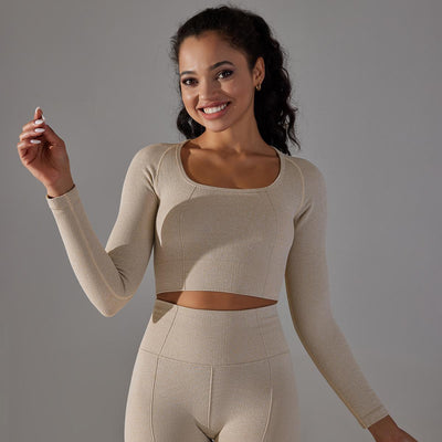 Knitted Long Sleeve Yoga Wear