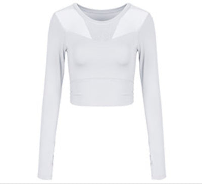 Women's Long Sleeve Tight Mesh Yoga Clothes